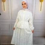 White Embroidered Cotton Two-Piece Set